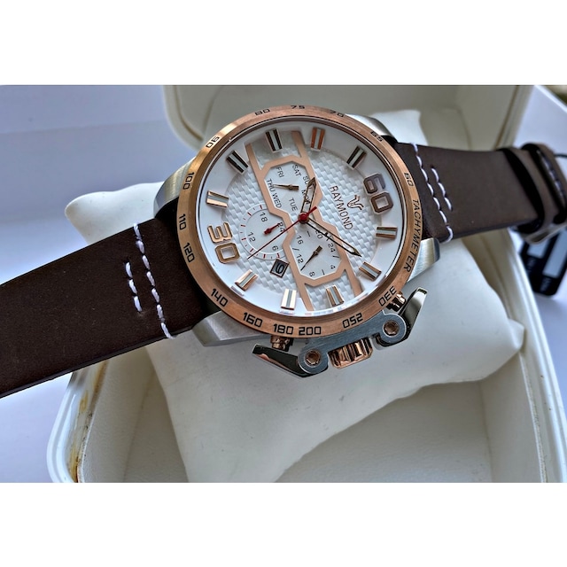 Raymond Swiss Büyük Kasa Kadran Özel Tasarım Spor Erkek Kol Saati