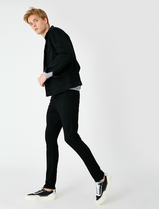 Koton Siyah Erkek Micheal Jean Pantolon