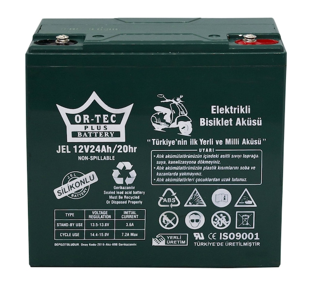 ORTEC 12V 24 AH AKÜ ELEKTRİKLİ MOTOSİKLET AKÜSÜ JEL AKÜ