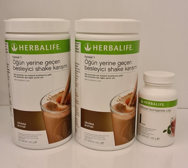 HERBALİFE 2 SHAKE + 1 BİTKİSEL KONSANTRE ÇAY (100gr)