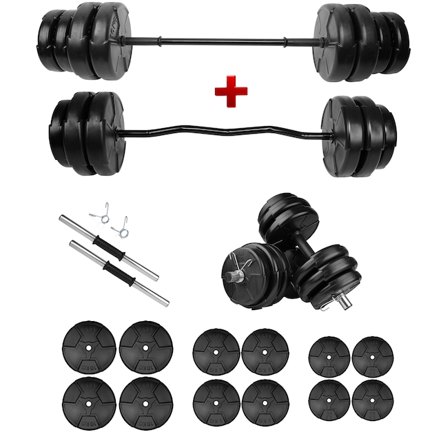 E-Life 78 KG Z Bar Dambıl Seti & Halter Seti Ağırlık Fitness Seti