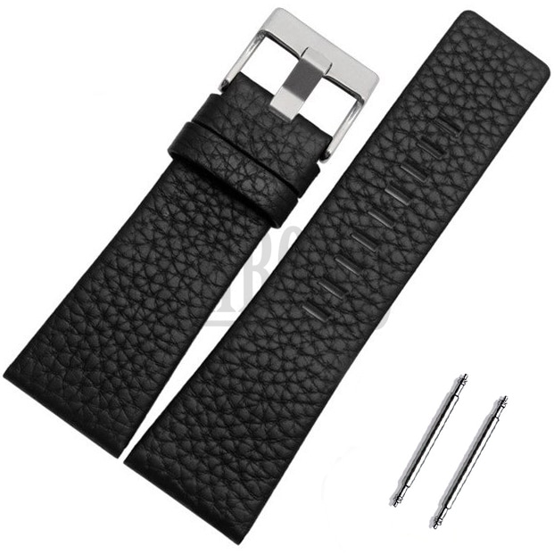 Diesel Siyah Hakiki Deri Saat Kordonu 22-24-26-28-30mm Kayış