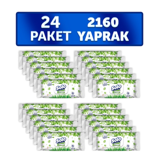 Solo Kapaklı Islak Havlu 24 x 90'lı