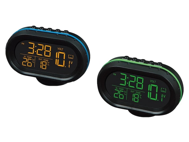 Araç Çok Fonksiyonlu İç-Dış Termometre Saat Voltmetre Gösterge