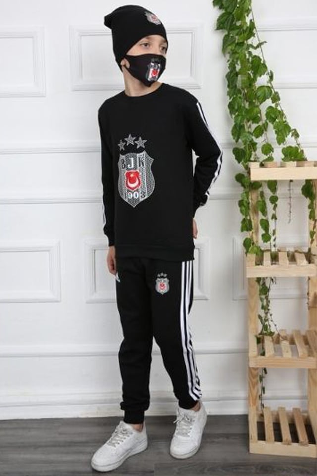 Beşiktaş Alt Üst Maske Şapkalı Takım