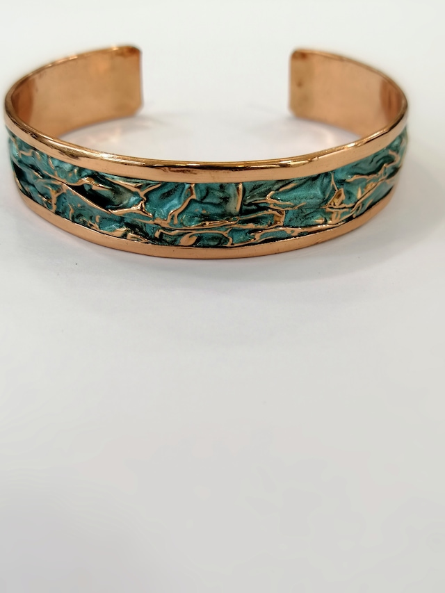 BAKIR MİNE RÖLYEF EL İŞİ BİLEKLİK