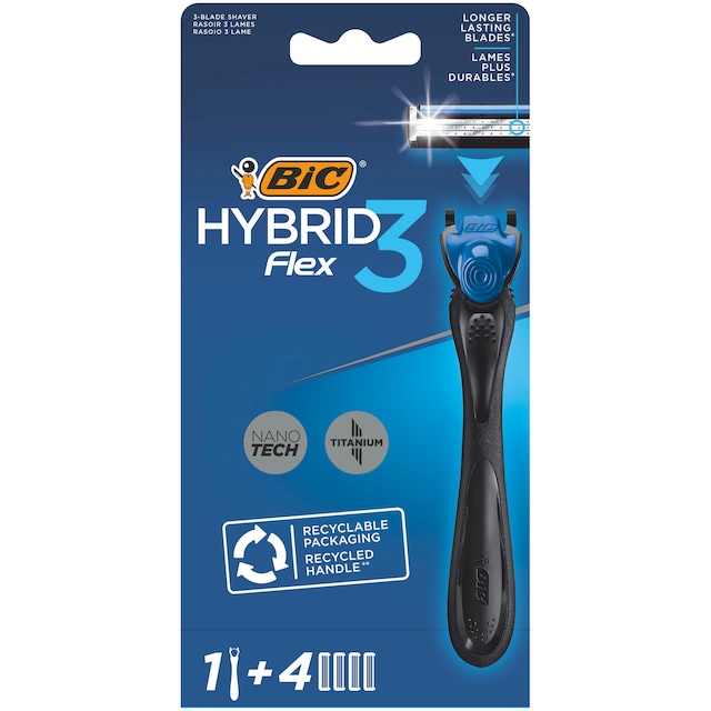 Bic Flex 3 Hybrid Erkek Tıraş Bıçağı  + Yedek Başlık 4'lü