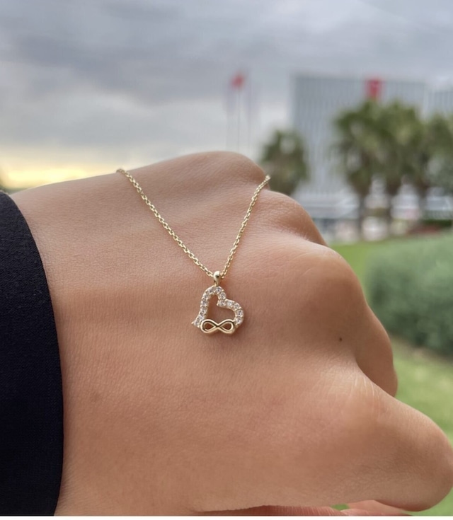 Kalp Sonsuzluk Altın Kolye