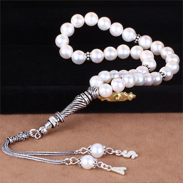 Kişiye Özel Harfli Püsküllü İnci Tesbih