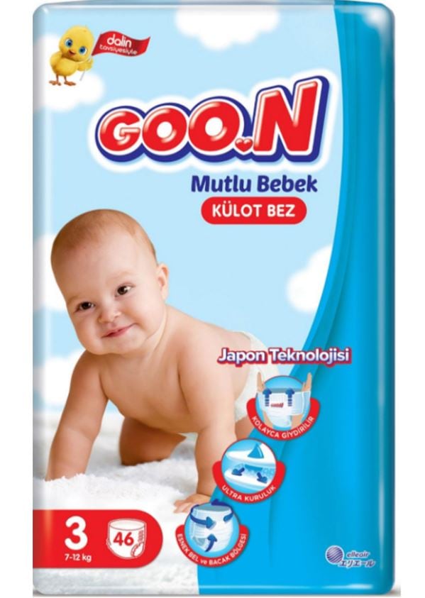 Goon Mutlu Bebek Külot Bez 3 Numara 46 Adet