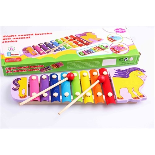 Nani Toys Renkli Ahşap Selefon