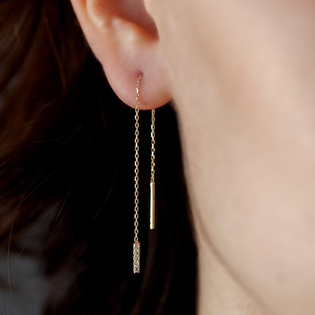 14 Ayar Altın Taşlı Sallantılı Küpe