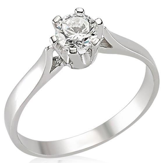 Gümüş Tektaş Yüzük Sevgiliye Hediye wsr30