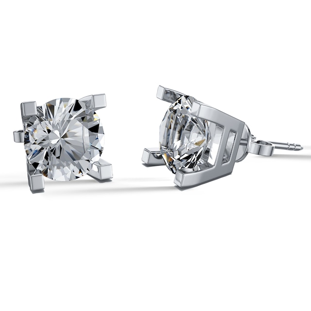 Jewerly For Light Pırlanta Montür 925 Ayar Gümüş Tek Taş Küpe