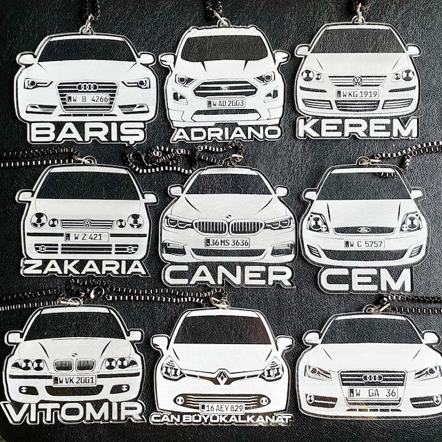 Pleksimanya Kişiye Özel Kazıma Pleksi Dikiz Ayna Süsü