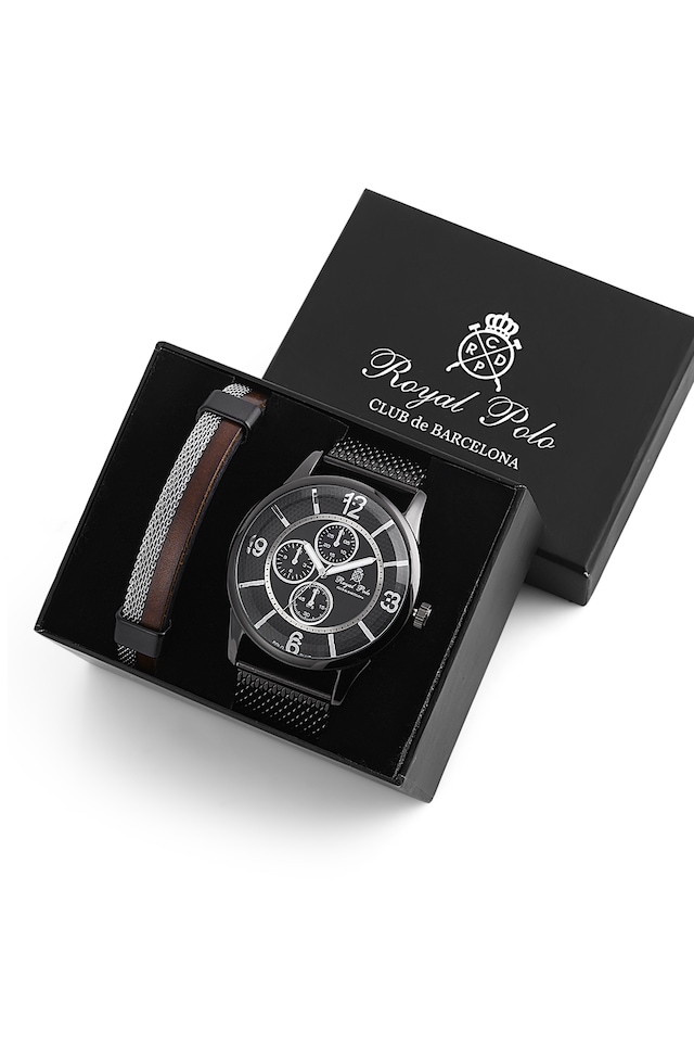 Royal Polo Erkek Saat & Bileklik 2'li STWA010125