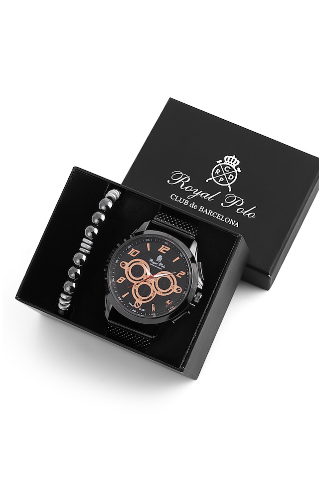 Royal Polo Erkek Saat & Bileklik 2'li STWA010121