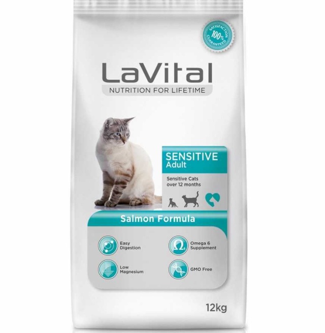La Vital Sensitive Somonlu Yetişkin Kedi Maması 12 KG