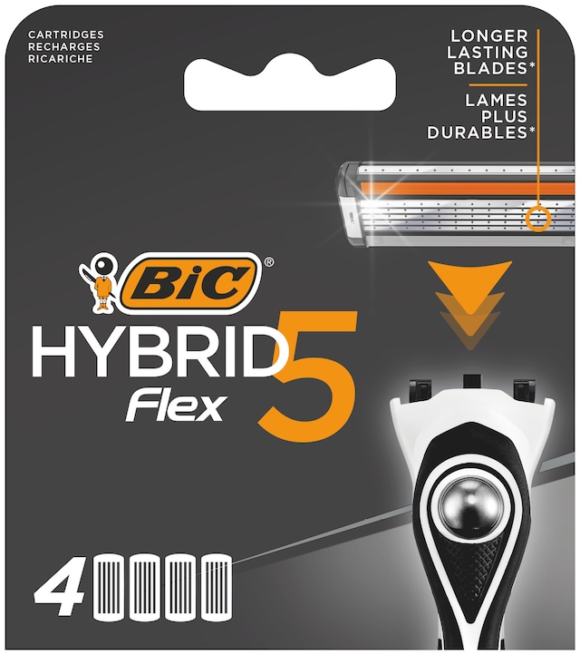 Bic Flex 5 Hybrid Yedek Tıraş Bıçağı Kartuşu 4'lü