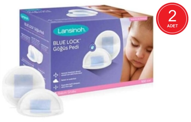 Lansinoh Blue Lock Göğüs Pedi 2 x 100'lü