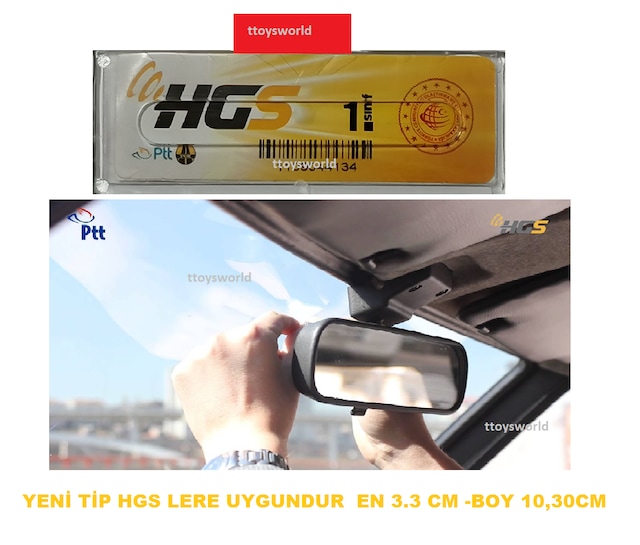 2 ADET EN YENİ HGS KABI ((10.25CM UZUNLUK 3.3 ETİKETLERE UYGUNDUR