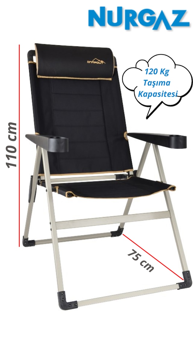 Nurgaz Campout Katlanır Lüx Kamp Sandalye NG KLS