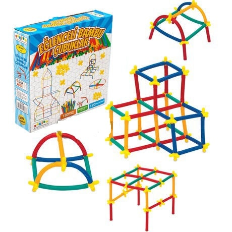 Zekice Eğlenceli Bambu Çubuklar 300 Parça Pratik Çubuklar Eğitici