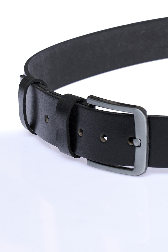 %100 Hakiki Manda Derisi Siyah Düz 4,5 Cm Kot Ve Kanvas Kemeri