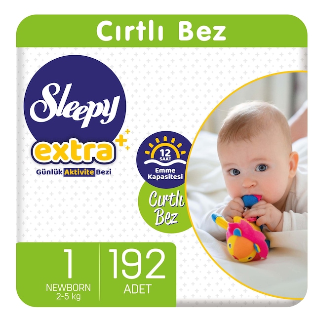 Sleepy Extra Yenidoğan Günlük Aktivite Bezi 1 Numara 192 Adet