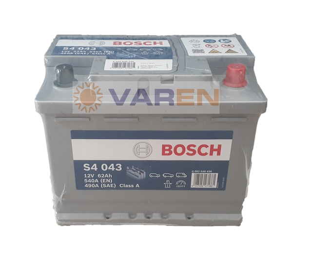 BOSCH 12 V 60 AH  62 AMPER AKÜ 540 EN Standart 60 Amper Ebatında