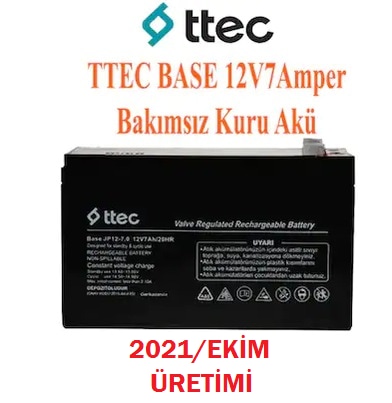 TTEC 12 Volt 7A AKÜ -12V 7 AH KURU AKÜ 10/2022 ÜRETİM