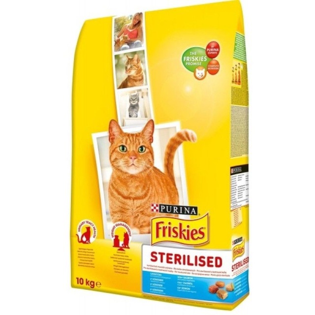 Friskies Sterilised Somonlu Kısırlaştırılmış Yetişkin Kedi Maması 10 KG