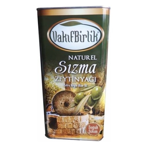 Vakıf Birlik Naturel Sızma Soğuk Sıkım Zeytinyağı 5 L