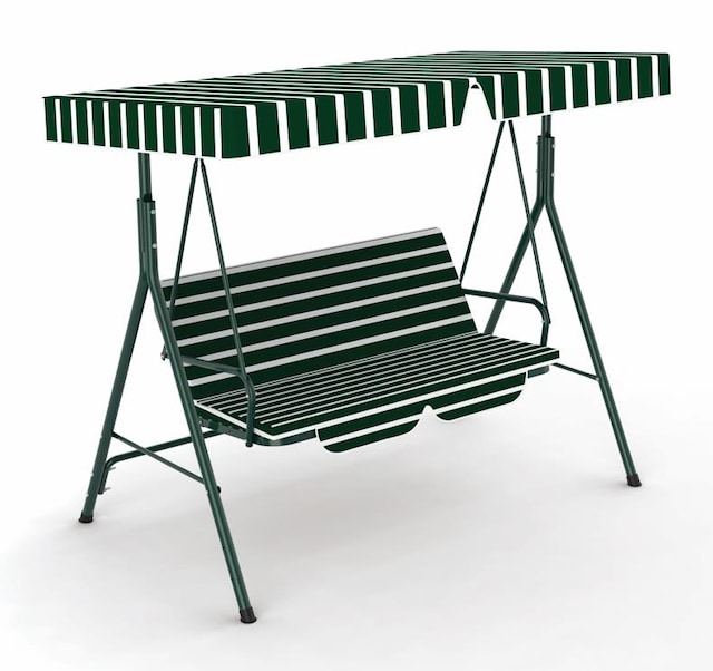 Ege Ev Ürünleri Gölgelikli Bahçe Balkon Teras Salıncak / Yeşil