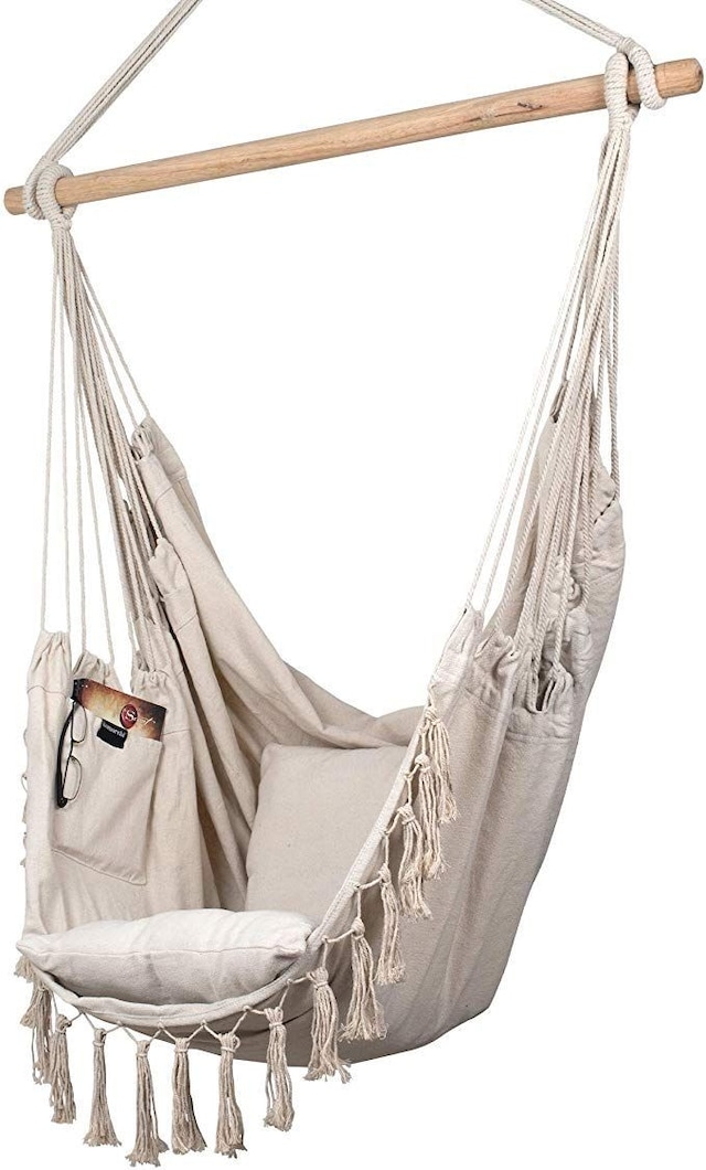 Makrome Kumaş Salıncak 90x160cm Cepli Bej