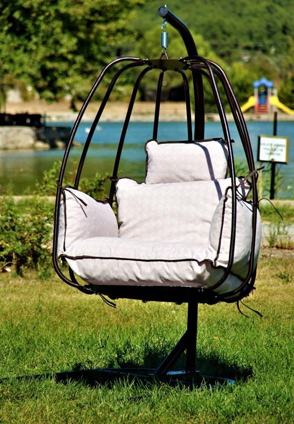 Erva Tekli Sepet Salıncak Balkon ve Bahçe Salıncağı