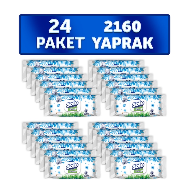 Solo Okyanus Ferahlığı Islak Havlu Mendil 24 x 90'lı