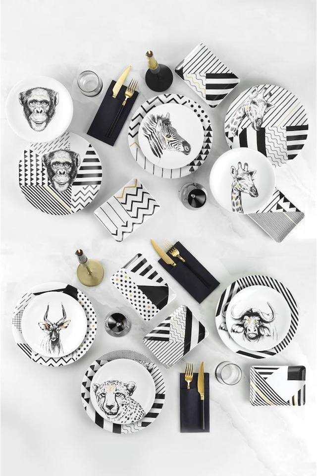 Kütahya Porselen Majestic Forest 18 Parça İkram Seti