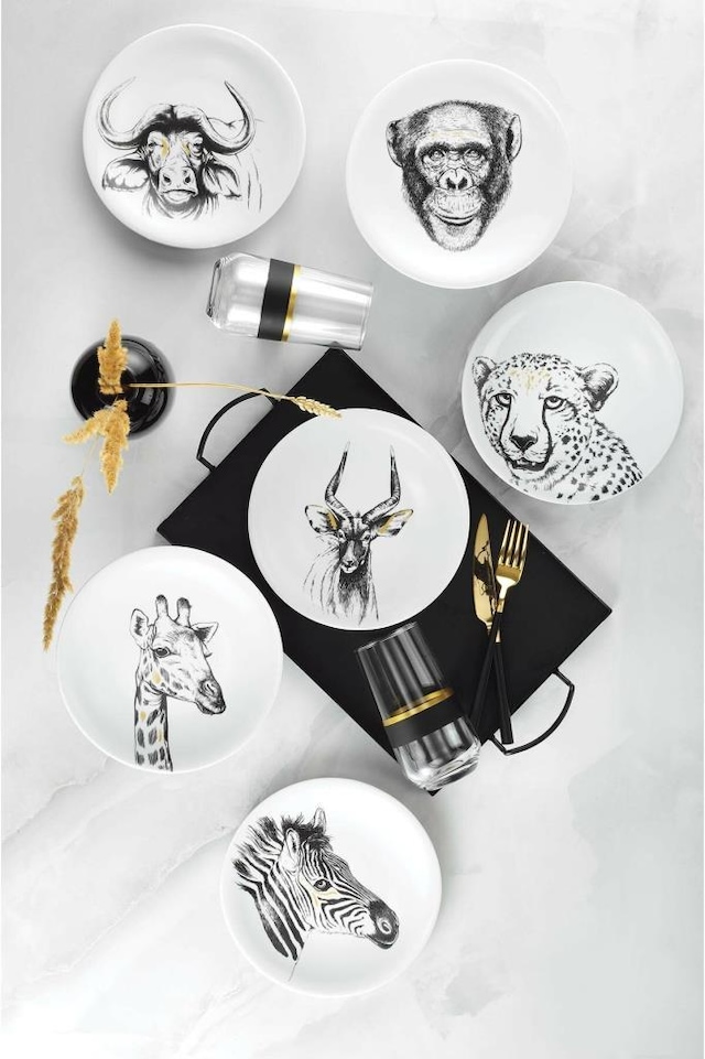 Kütahya Porselen Majestic Forest 6 Parça Pasta Seti