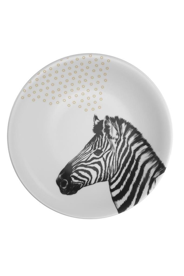 Kütahya Porselen Madagaskar Zebra 21cm Pasta Tabağı