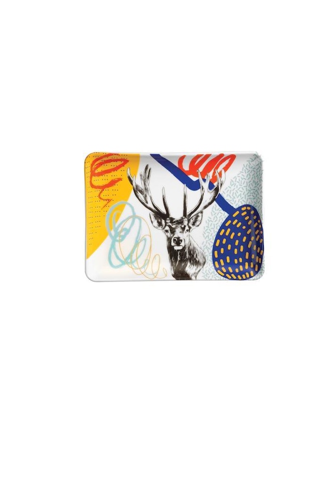 Kütahya Porselen Madagaskar Deer 18x13 Kayık Tabak