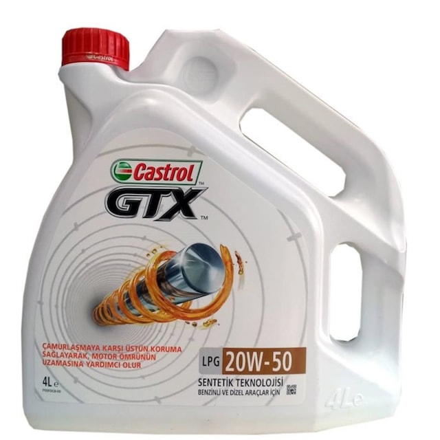 Castrol Gtx 20W -50 Sentetik Motor Yağı 4 L