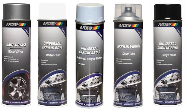 Motip Universal Akrilik Sprey Boya - Vernik - Astar 500ML