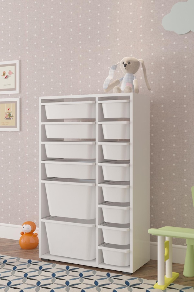 Pratico Çok Amaçlı Oyuncak Dolabı Beyaz 2D4K8U