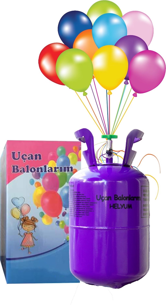 3 Litre Helyum Gazı - Ses Değiştirici Uçan Balon Helyum Tüpü