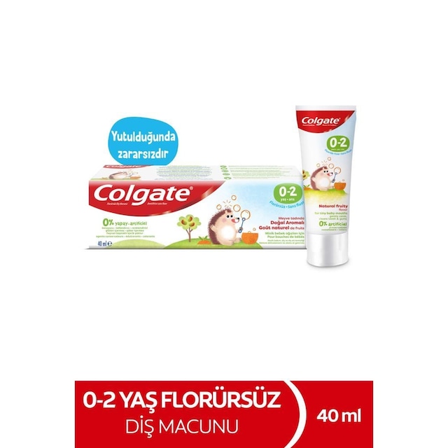 Colgate 0 - 2 Yaş Doğal Meyve Aromalı Çocuk Diş Macunu 40 ML