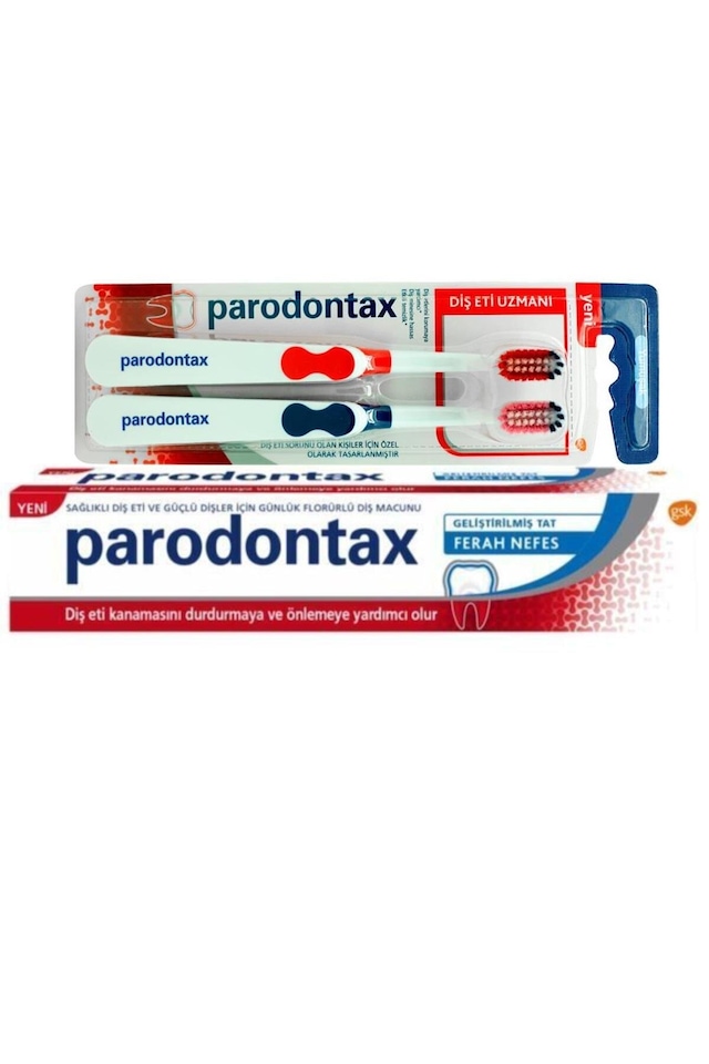 Parodontax Ferah Nefes Diş Macunu 75 ML + Diş Eti Uzmanı 2'li Fırça