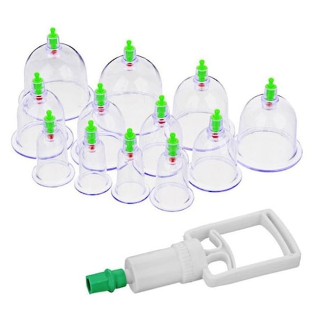 Kupa Çekme Vakumlu Masaj Aleti Hacamat Seti Selülit Cihazı 12'li