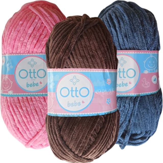 Otto Bebe Kadife El Örgü İpi İpliği Yünü