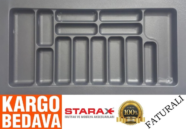 Starax Çekmece İçi Kaşıklık Gri  ÜCRETSİZ KARGO